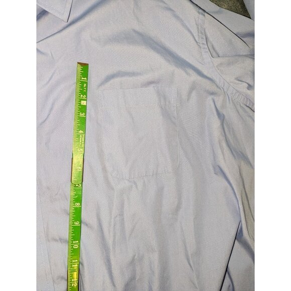 Croft & Barrow Easy Care Classic Fit Dress Shirt Men's Long Sleeve Blue neck 22 - Picture 10 of 11